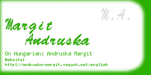 margit andruska business card